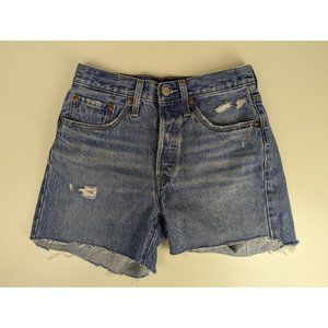 Levis Premium 501 Big E Women’s Distressed Shorts Size W 26 grunge